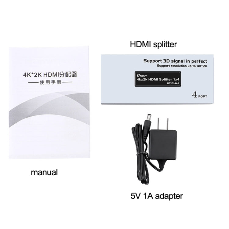 DTECH DT-7144A Splitter HDMI 1 In 4 Out 4K 30Hz