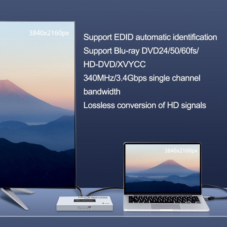 DTECH DT-7144A Splitter HDMI 1 In 4 Out 4K 30Hz