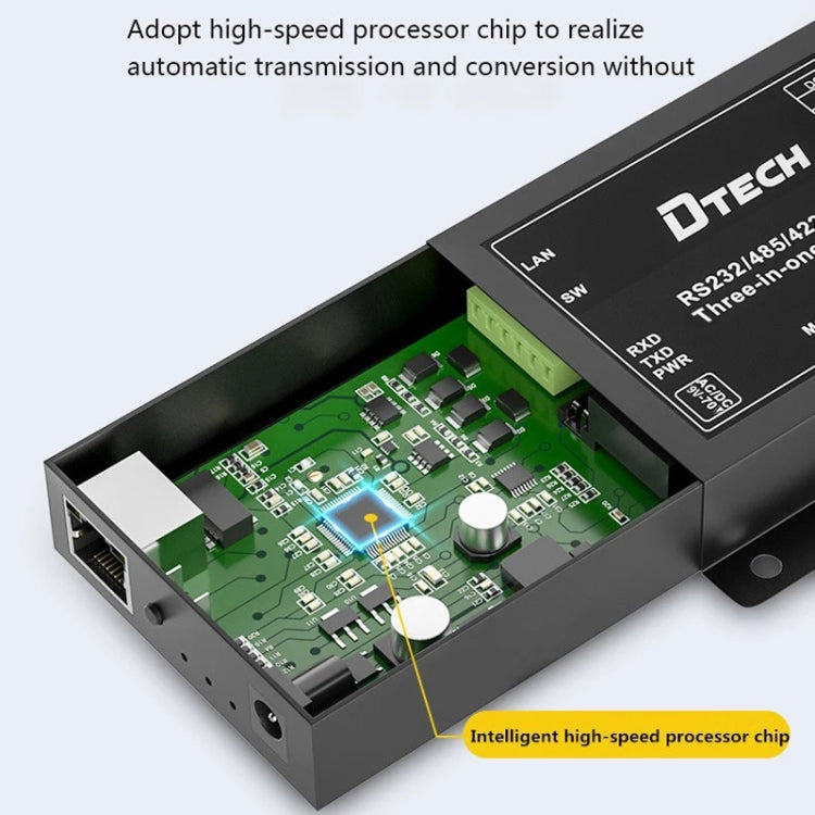 Server seriale DTECH RS232/485/422 a TCP 3 in 1