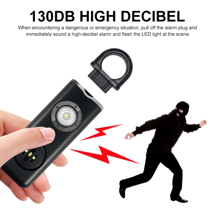 Portachiavi allarme ricaricabile 130 dB con LED