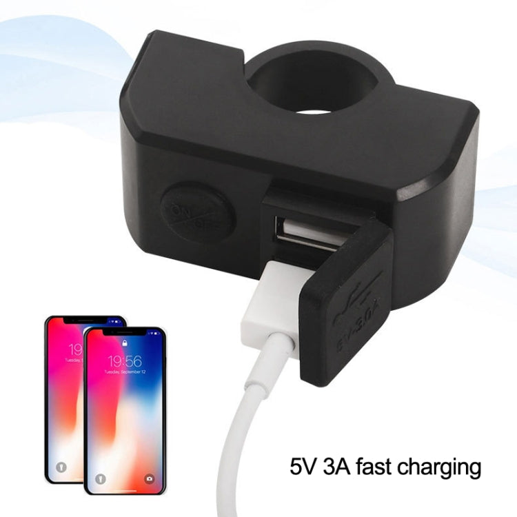 Caricabatterie Dual USB 5V 3A per Moto con Interruttore