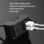 Caricabatterie Dual USB 5V 3A per Moto con Interruttore