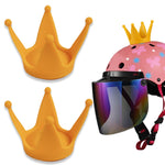 Set 2 pezzi decorazione casco moto corona in silicone