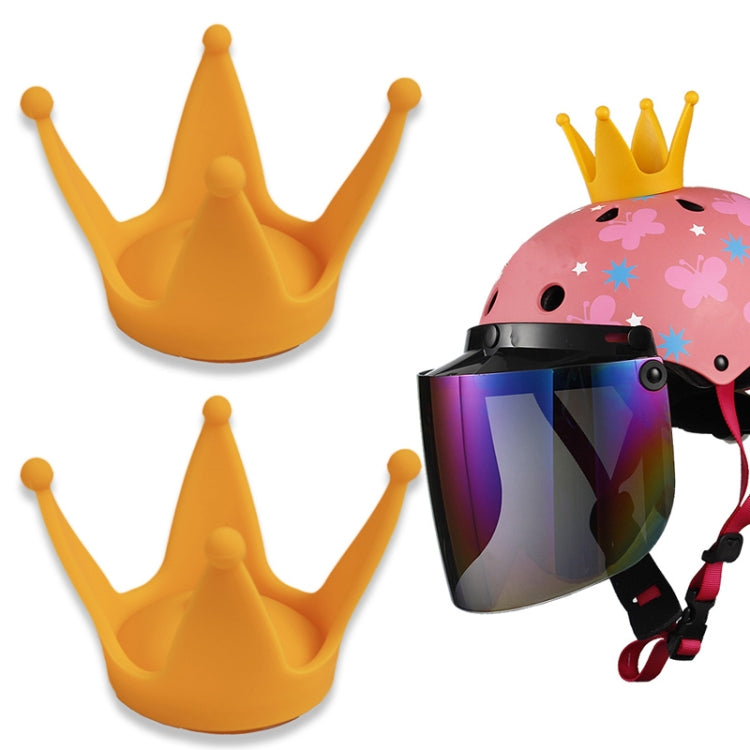 Set 2 pezzi decorazione casco moto corona in silicone