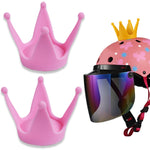 Set 2 pezzi decorazione casco moto corona in silicone
