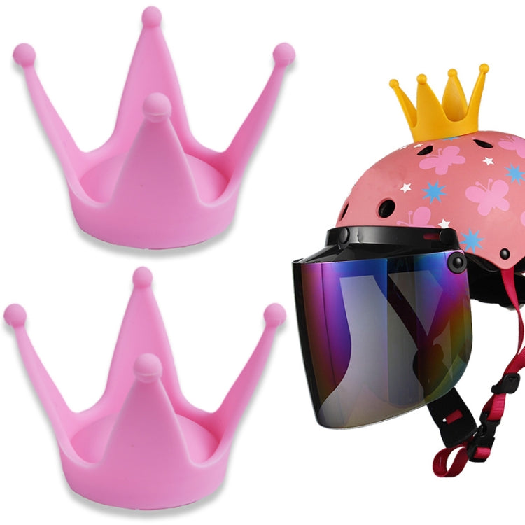 Set 2 pezzi decorazione casco moto corona in silicone