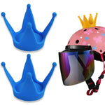 Set 2 pezzi decorazione casco moto corona in silicone