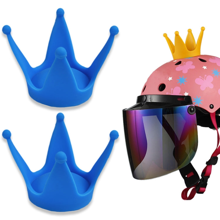 Set 2 pezzi decorazione casco moto corona in silicone