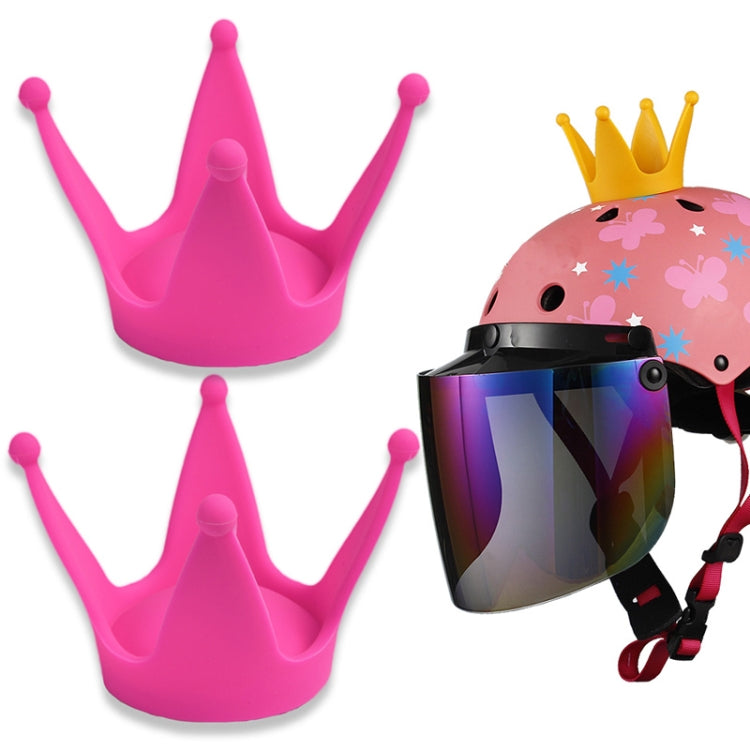 Set 2 pezzi decorazione casco moto corona in silicone