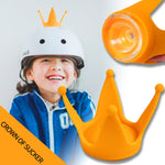 Set 2 pezzi decorazione casco moto corona in silicone