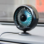 Ventola USB per cruscotto auto con luci colorate