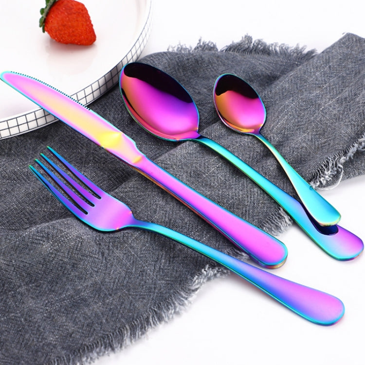 Set 4 pezzi coltelli e forchetta da bistecca in acciaio inox