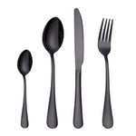 Set 4 pezzi coltelli e forchetta da bistecca in acciaio inox
