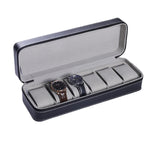 Scatola porta orologi 6 scomparti in pelle PU nera