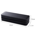 Scatola porta orologi 6 scomparti in pelle PU nera