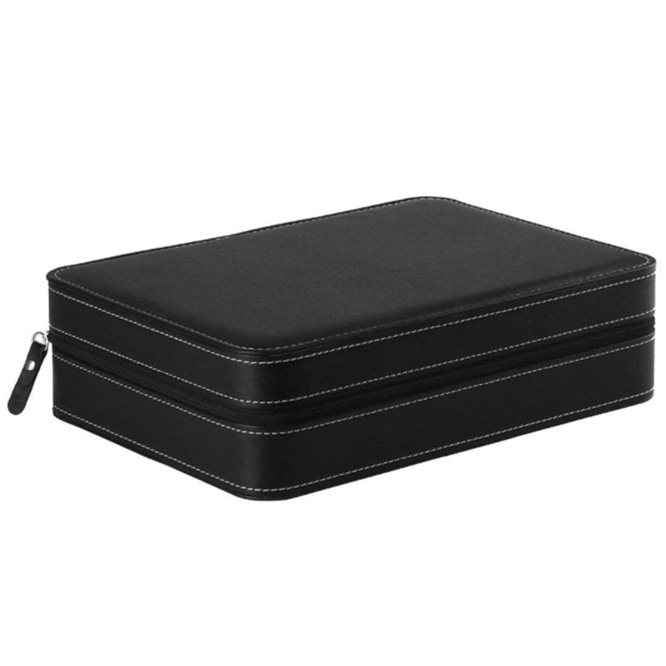 Custodia porta orologi 10 scomparti in pelle PU nera