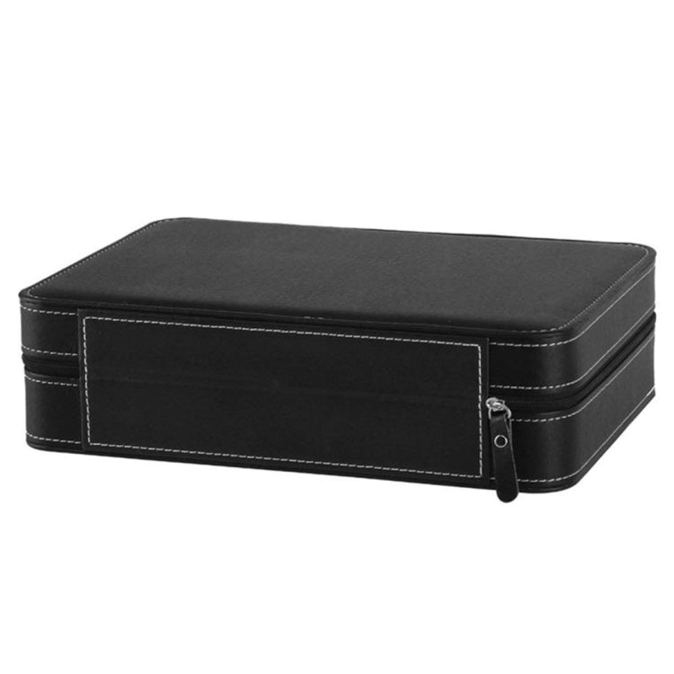 Custodia porta orologi 10 scomparti in pelle PU nera