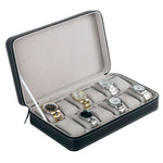 Custodia porta 12 orologi in pelle PU nera