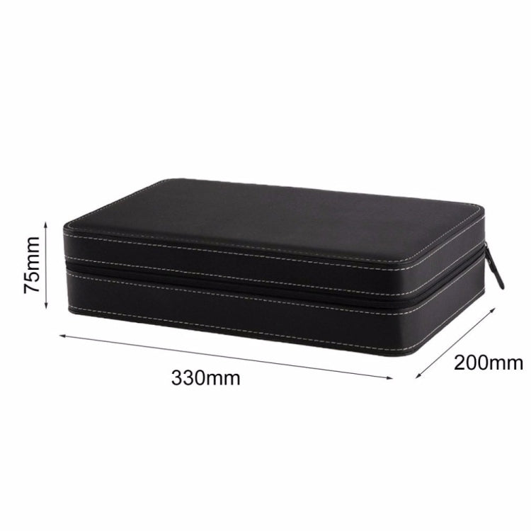 Custodia porta 12 orologi in pelle PU nera