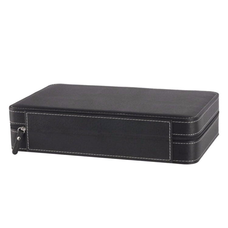 Custodia porta 12 orologi in pelle PU nera