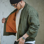 Bomber retrò da baseball reversibile per autunno e inverno