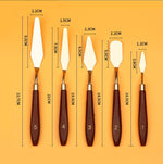 Set 10 coltelli per pittura a guazzo manico plastica