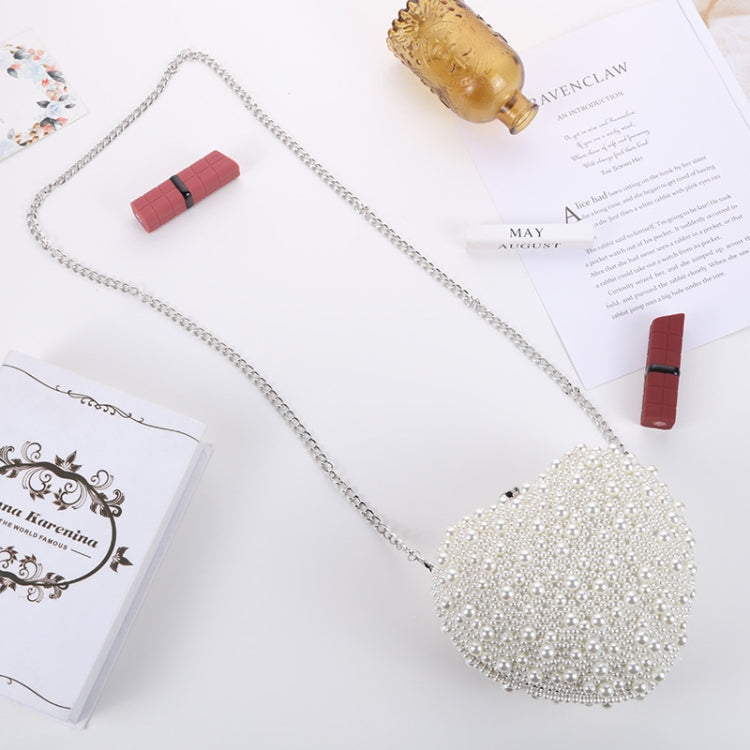 Borsa a tracolla donna con chiusura a cuore e perle