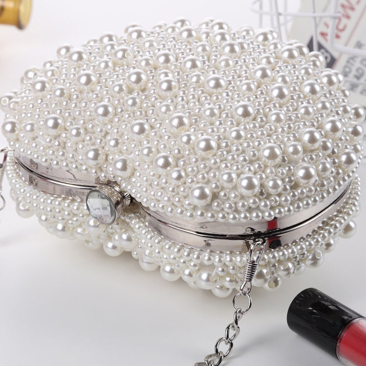 Borsa a tracolla donna con chiusura a cuore e perle