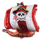 Set 5 palloncini in alluminio tema nave pirata Halloween