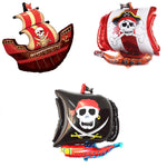 Set 5 palloncini in alluminio tema nave pirata Halloween
