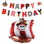 Set 5 palloncini in alluminio tema nave pirata Halloween