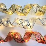 Luci a LED natalizie a corda doppio nastro 10m 20m