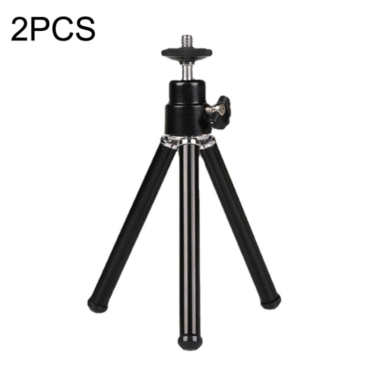 2PCS Supporto per telefono per proiettore Mini treppiede telescopico portatile da tavolo in metallo, stile:, 2 Sections (Black), 2 Sections (Silver), 3 Sections (Black), 3 Sections (Silver)