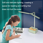 Lampada da scrivania LED con portacellulare e portapenne
