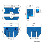 Morsetto in metallo per Hot End E3D V5/V6, Ender 3/3S/Pro - immagine 3