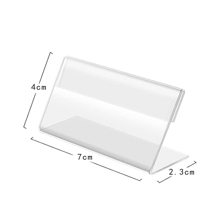 Mini porta etichette in acrilico trasparente 70x40mm