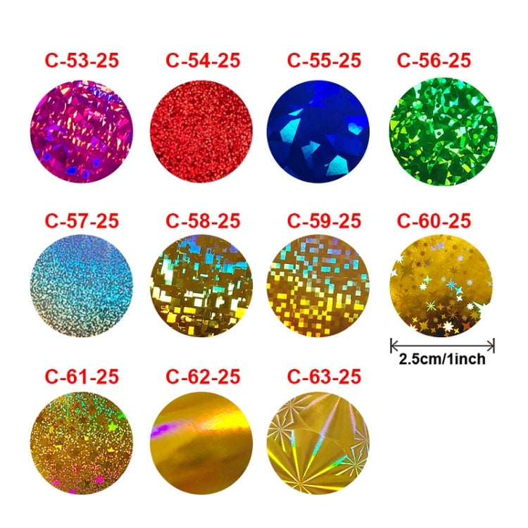 10 adesivi decorativi colorati autoadesivi 25mm