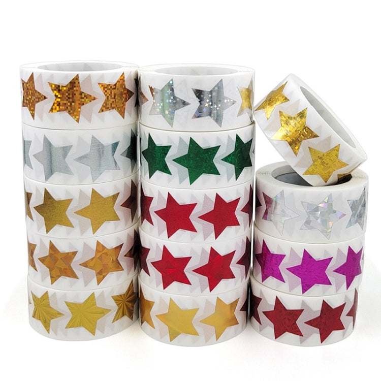 Adesivi stelle colorate 25mm confezione da 10 pezzi