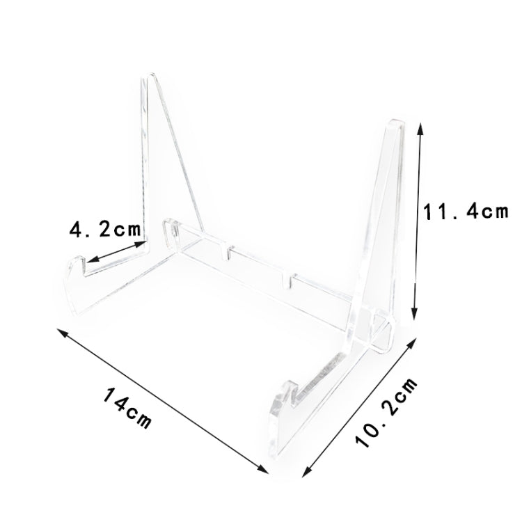 Espositore acrilico trasparente per libri e riviste 16x11,4 cm