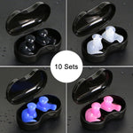 Set 10 tappi per orecchie in silicone impermeabili da nuoto