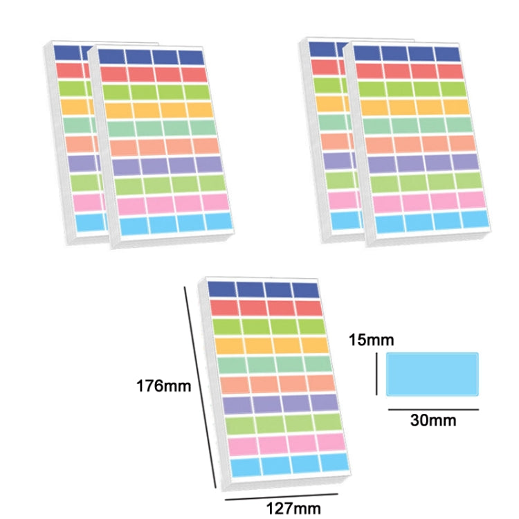 5 confezioni adesivi etichette quadrate colorate bambini