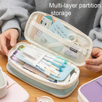 Angoo Astuccio Macaron doppio strato grande capacità