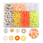 Set 2 pezzi perline ceramica 6 griglie colori misti