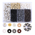 Set 2 pezzi perline ceramica 6 griglie colori misti