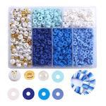 Set 2 pezzi perline ceramica 6 griglie colori misti