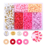 Set 2 pezzi perline ceramica 6 griglie colori misti