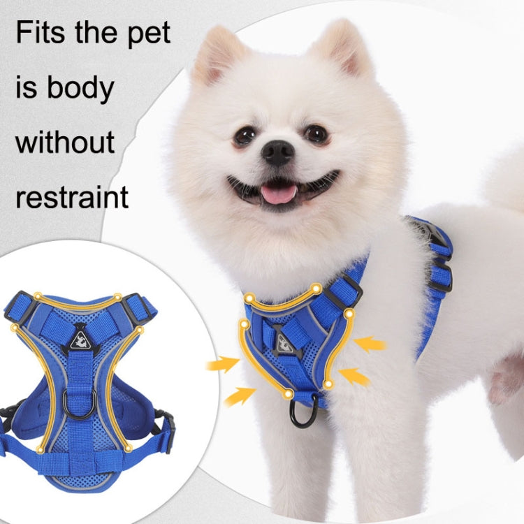 Gilet pettorale riflettente traspirante per cani S-XL