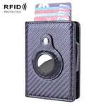 Portacarte RFID in pelle PU e alluminio compatibile con AirTag - immagine 4