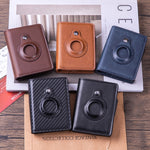 Portacarte RFID in pelle PU e alluminio compatibile con AirTag - immagine 5