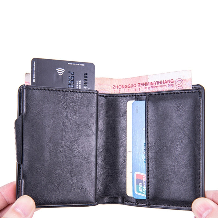 Portacarte RFID in pelle PU e alluminio compatibile con AirTag - immagine 10